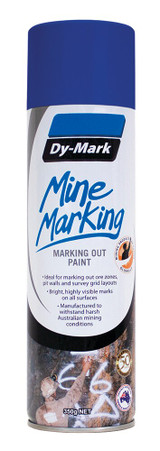 Order In - DY-MARK - Horizontal Marking Out Paint - Aerosol Can - Mine Marking - Blue - 350g