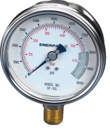 Order In - Enerpac GP10S GP Series - Hydraulic Pressure Gauge - Lower Mount - 1/2" NPT - 0 to 700 Bar