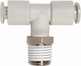 Order In - SMC Resin Fitting - Tee - One-Touch/Branch - Brass - Nickel Plated - 6mm x 1/4inch - KQ2T06-02NS1