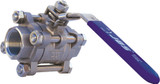 Order In - JBS - Ball Valve - 3-Piece - Stainless Steel Grade 316 - 15 mm - 1/2" - F&F - BSPT - 1000 PSI - JBS043015