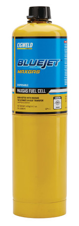 Order In - Cigweld 308979 Bluejet Single Fuel MaxGas Cylinder - 400g
