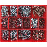 Order In - Champion Fasteners Self-Tapping Screw Kit - Hex Head - Steel - Zinc Plated - 6 to 14G - 350 Pieces - CA350 - Champion