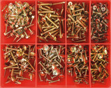 Order In - Champion Fasteners Self-Drilling Screw Kit - Metal - Zinc Yellow Plated - Mushroom, Wafer & Hex Head - Metric - 8G & 10G - 400 Pieces - CA530 - Champion