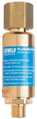Order In - Cigweld 308859 Comet 85-10R Regulator End Oxygen Flashback Arrestor - 5/8" BSP RH