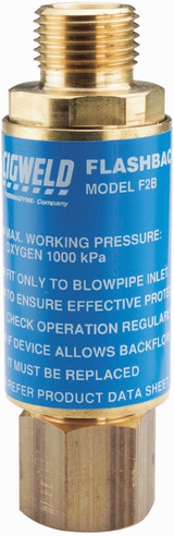 Order In - Cigweld 308854 Comet F2B Oxygen Flashback Arrestor - 5/8-18" UNF RH