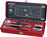Order In - 21-Piece Socket Set - Metric - 3/8" Square Drive - SCMT13205 - Sidchrome