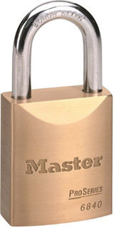 Order In - Master Lock - Padlock - Keyed Alike - Brass - 44 mm x 8 mm x 30 mm - ProSeries - 6840KA -