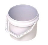 Order In - Pail Base with Metal Handle - Polypropylene - White - 270 x 270mm - 10L - A PLUS PLASTICS
