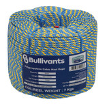 Order In - Bullivants Polypropylene Cable Haul Rope - Synthetic Rope - Blue/Yellow - 6mm x 400m