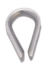 Order In - Bullivants Wire Rope Thimbles - 20mm - Open Type - BSS - Galvanised - White - 25mm