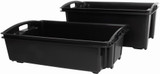 Order In - Recycled Stacking Nesting Crate - 55L Capacity - Black - 711mm x 438mm x 382mm - A PLUS PLASTICS
