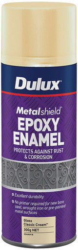 Order In - Dulux - Metalshield - Epoxy Enamel Paint - Aerosol - Gloss - Cream - 300g