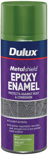 Order In - Dulux - Metalshield - Epoxy Enamel Paint - Aerosol - Gloss - Brown/Green - 300g