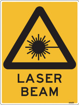 Order In - PROSAFE Construction Sign - Warning - Laser Beam - Polypropylene - 600mm x 450mm