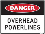 Order In - PROSAFE Construction Sign - Danger - Overhead Powerlines - Polypropylene - 600mm x 450mm