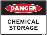 Order In - PROSAFE Construction Sign - Danger - Chemical Storage - Polypropylene - 600mm x 450mm