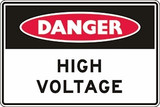 Order In - PROSAFE Danger Sign - High Voltage - Self Adhesive Vinyl - 250mm x 180mm