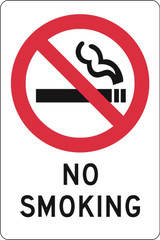 Order In - PROSAFE Prohibition Sign - No Smoking - Colorbond Steel - 300mm x 225mm
