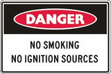 Order In - PROSAFE Danger Sign - No Smoking No Ignition Sources - Polypropylene - 450mm x 300mm