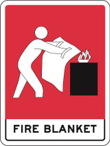 Order In - PROSAFE Fire Equipment Sign - Fire Blanket - Polypropylene - 300mm x 225mm