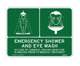 Order In - PROSAFE Emergency Information Sign - Emergency Shower & Eye Wash - Metal - 300mm x 225mm