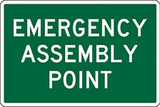 Order In - PROSAFE Emergency Information Sign - Emergency Assembly Point - Polypropylene - 600mm x 450mm