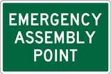Order In - PROSAFE Emergency Information Sign - Emergency Assembly Point - Metal - 600mm x 450mm