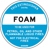Order In - PROSAFE Fire Equipment Sign - Extinguisher Foam - Self Adhesive Vinyl - 200mm