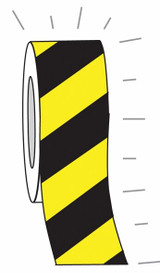 Order In - BRADY Class 2 Reflective Tapes - Diagonal Stripe Black/Yellow W50mm x L4.5m