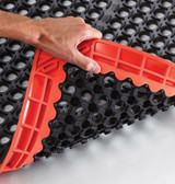 Order In - Notrax Safety Stance® Safety & Anti-fatigue Mat - Black/Yellow - 970mm x 1620mm