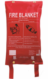 Order In - Fire blanket - Woven fibreglass fire resistant fabric - Red PVC pouch - 1Mx1M - FB11 - Fireworld