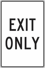 Order In - PROSAFE Traffic Sign - Directional - Exit Only - Metal - 600mm x 450mm