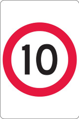 Order In - PROSAFE Traffic Sign - 10km/h - Metal - 450mm x 600mm