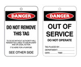 Order In - PROSAFE Tag - Danger - Out Of Service - Cardstock - 100mm x 150mm - Pack of 100