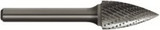 Order In - Sutton Tools Carbide Burr - Double Cut - Tree Shape Pointed End - 1/4" Shank - 1/2" x 3/4" - 2-1/2" OAL - B205