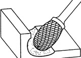 Order In - Sutton Tools Carbide Burr - Double Cut - Oval Shape - 1/8" Shank - 1/4" x 3/8" - 2-1/8" OAL - B203
