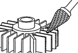 Order In - Sutton Tools Carbide Burr - Double Cut - Cone Shape - 1/4" Shank - 5/8" x 1-1/8" - 2-7/8" OAL - B208