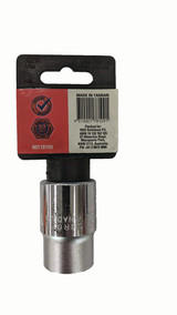 Order In - JBS S34-M19 Square Drive Standard Socket - 12 Points - Double Hex - Metric - 19mm - 3/4"