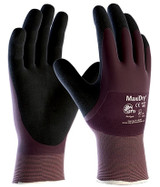Order In - ATG MaxiDry® 56-427 General Purpose Gloves - NBR Coating - Nylon, Polyester, Spandex Liners - Silicone Free - Fully Coated - Knit Wrist Cuff - Purple/Black - 7