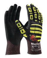 Order In - ATG MaxiCut® Ultra™ AD-APT® 52-6745FI Impact Protection Gloves - Cut F - UHMWPE Liner - Nitrile Palm Coated - Touchscreen - Black/Hi-Vis Yellow - 9