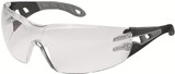 Order In - uvex pheos 9192-302 Safety Glasses - Black/Grey Temple - Supravision Excellence Coating - Anti-Scratch/Anti-Fog - Chemical Resistant - Clear Lens