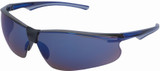 Order In - uvex predator PD884 Safety Glasses - Soft Nose Pads - Blue Frame - Blue Mirror 14% VLT Lens