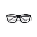 Order In - Bolle STKS 420 Safety Glasses - STK42N10A - Microfiber Pouch Included - Black Gloss Frame - Anti-Scratch/Anti-Fog - Platinum Coating - Clear Lens
