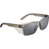 Order In - Bolle STKS 420 Safety Glasses - STK42N22A - Microfiber Pouch Included - Graphite Frame - Anti-Scratch/Anti-Fog - Platinum Coating - Smoke Lens
