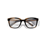 Order In - Bolle STKS 410 Safety Glasses - Microfiber Pouch Included - Brown Tortoise Frame - Anti-Scratch/Anti-Fog - Platinum Coating - Clear Lens