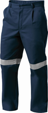 Order In - King Gee K53020 Men's Drill Pant - Reflective Tape - Cotton - Navy