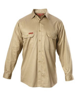 Order In - Hard Yakka Men's Drill Shirt Pre-Shrunk Cotton - Khaki -  Y07500
