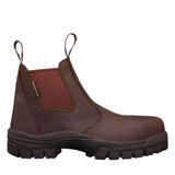 Order In - Oliver - Safety Boots - Mens - Ankle - Non-Metallic - Pull-Up - Elastic-Sided - Leather - AT 45-627 - Brown
