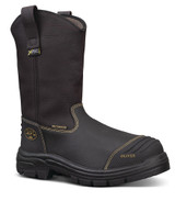 Order In - Oliver 65-493 Riggers Safety Boot - Pull-on - Caustic and 100% Waterproof - Brown
