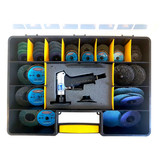 Order In - Shinano 45 Piece 2" & 3" Pneumatic Sanding & Paint Stripping Mini Roloc Sander Kit - SI-2201-KIT3